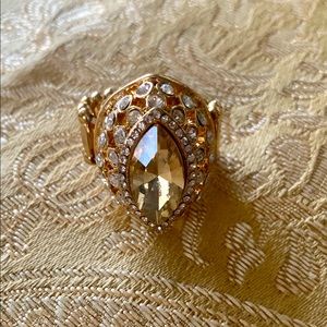 Golden topaz goldtone ring